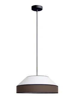 Blendarme Hängelampe Stoff Schwarz Weiß E27 Ø45 cm