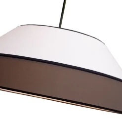 Blendarme Hängelampe Stoff Schwarz Weiß E27 Ø45 cm