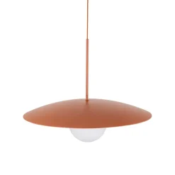 Blendarme Hängelampe Ziegelrot Metall Glas E27 Ø65 cm