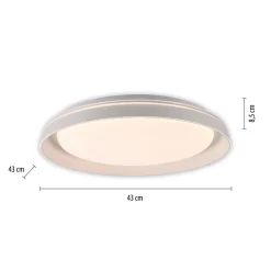 Blendarme LED Deckenlampe Weiß Ø43 cm 2630 lm dimmbar