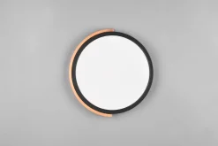 Blendarme LED Deckenlampe Holz rund Ø31,5 cm Schwarz