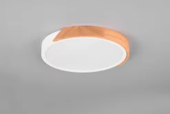 Blendarme LED Deckenlampe Holz rund Ø31,5 cm 20 W Weiß