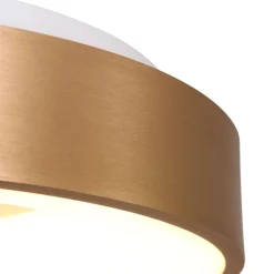 Blendarme LED Deckenlampe in Gold Weiß Ø30 cm stilvoll
