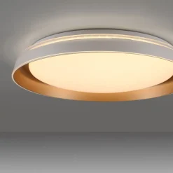 Blendarme LED Deckenlampe Weiß Messing Ø43 cm dimmbar