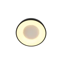 Blendarme LED Deckenleuchte Schwarz Weiß Ø30 cm rund