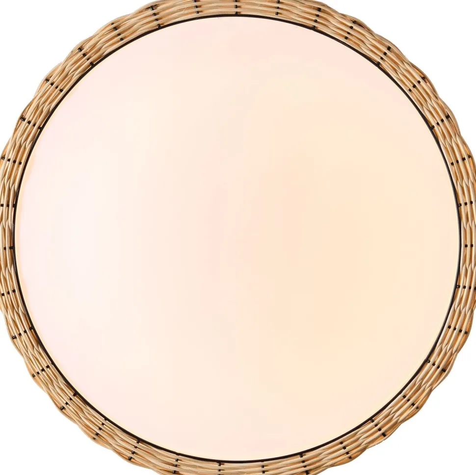 Blendarme LED Deckenleuchte Rattan Ø31 cm 24 W warmweiß
