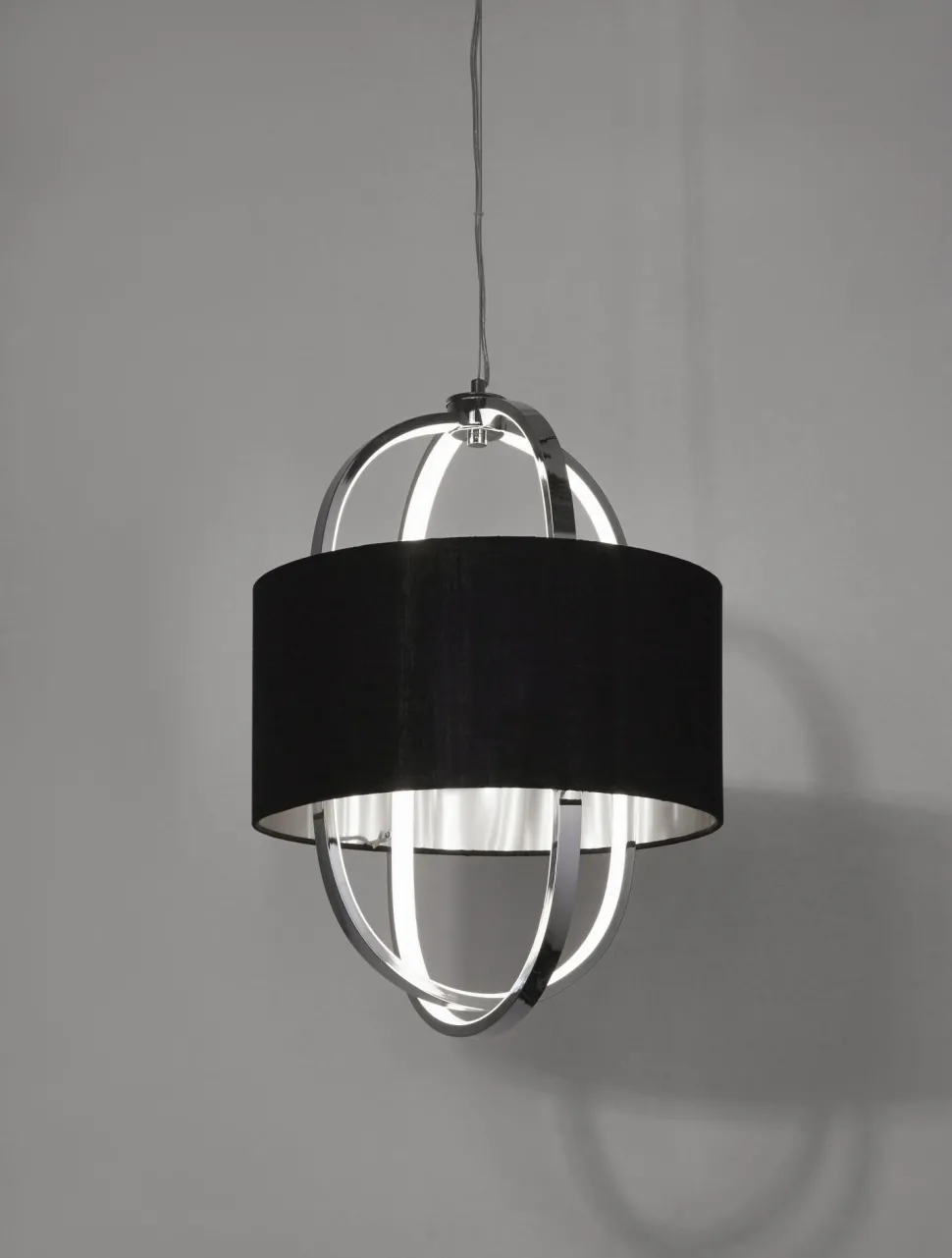 Blendarme LED Hängelampe Stoff Metall warmweiß Ø38 cm