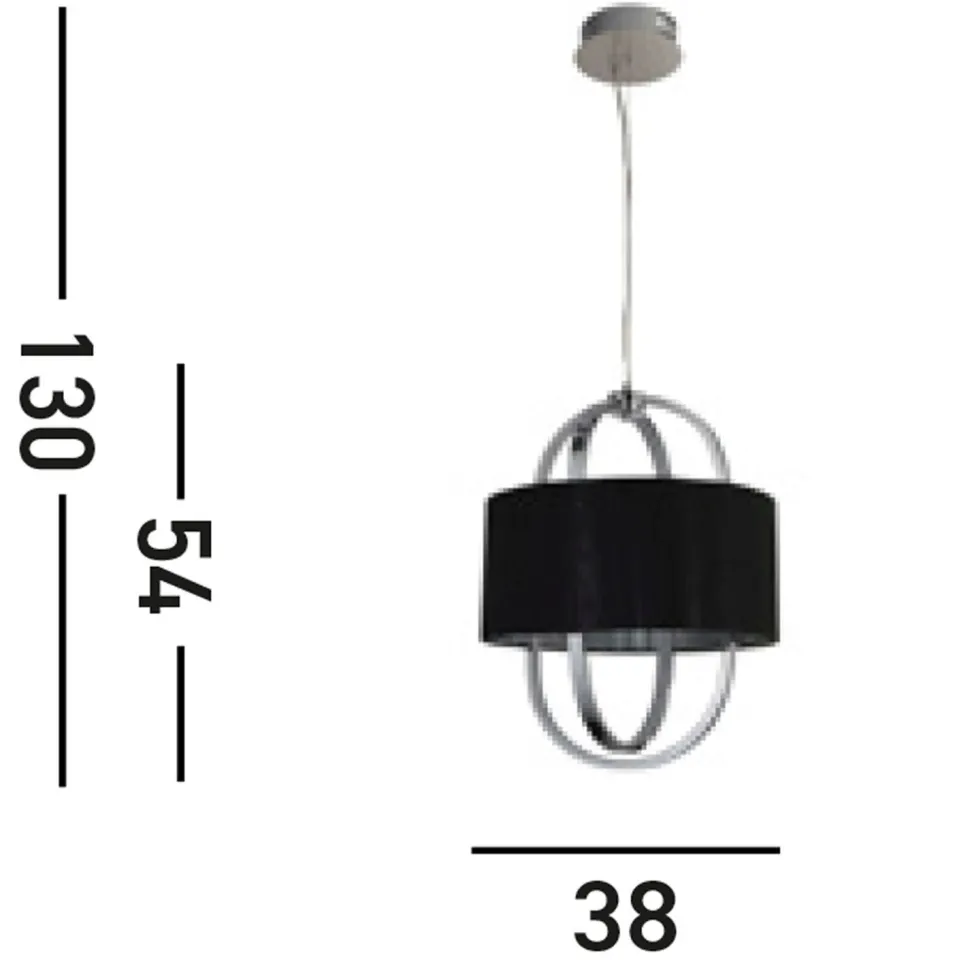 Blendarme LED Hängelampe Stoff Metall warmweiß Ø38 cm