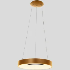 Blendarme LED Pendelleuchte in Gold Weiß Ø48 cm rund