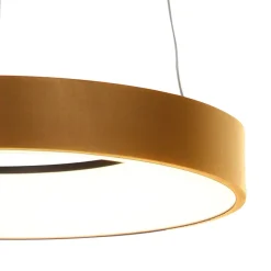 Blendarme LED Pendelleuchte in Gold Weiß Ø48 cm rund