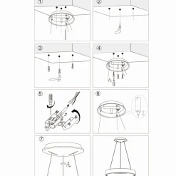 Blendarme LED Pendelleuchte in Gold Weiß Ø48 cm rund
