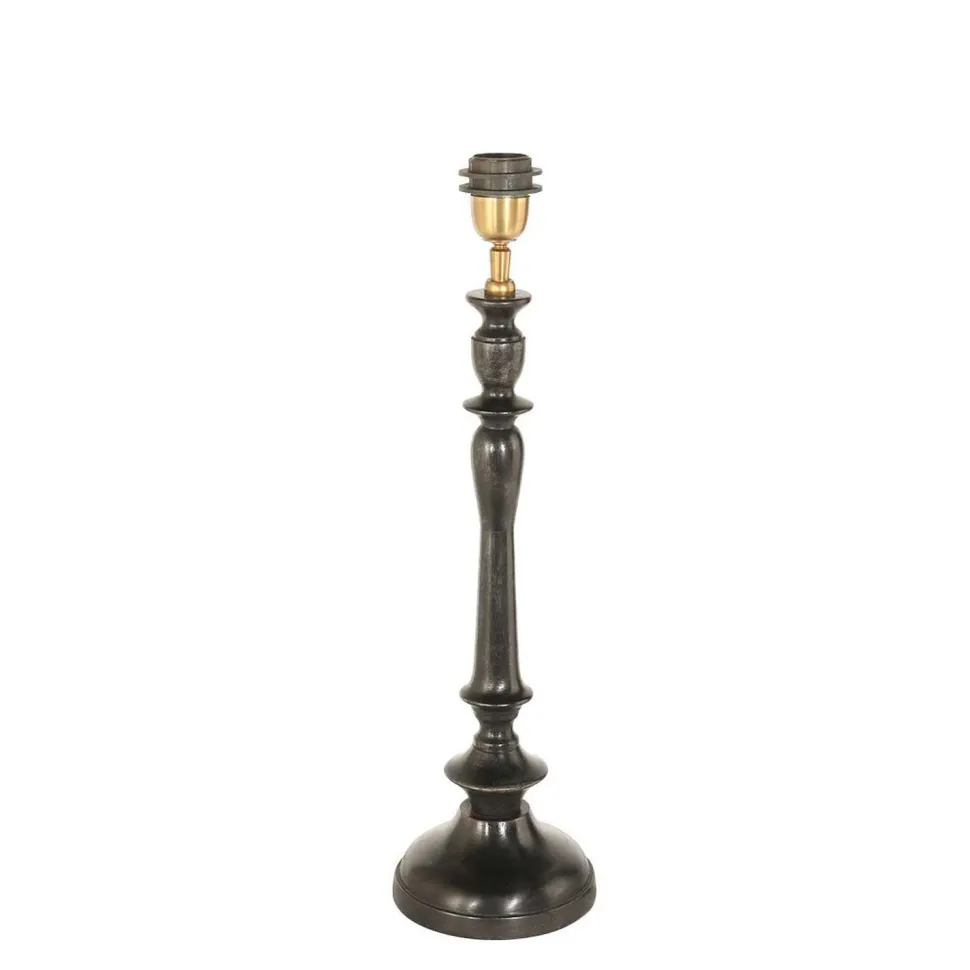 Blendarme Nachttischlampe in Schwarz Gold E27 65 cm