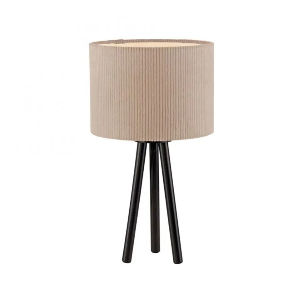 Blendarme NachtTischlampe Tripod Stoffschirm E27 46 cm