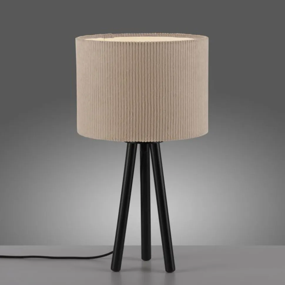 Blendarme NachtTischlampe Tripod Stoffschirm E27 46 cm