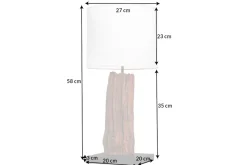 Blendarme Nachttischleuchte Holz Stoff E27 58 cm groß