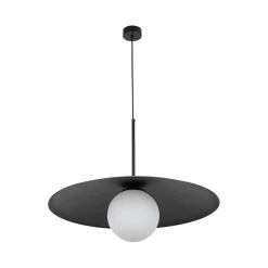 Blendarme Pendelleuchte Schwarz Metall Glas E27 Ø65 cm