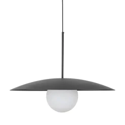 Blendarme Pendelleuchte Schwarz Metall Glas E27 Ø65 cm