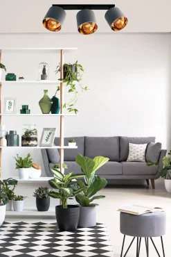 Blendarmer Deckenstrahler Stoff E27 90 cm verstellbar