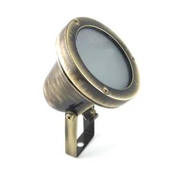 Bodenleuchte außen schwenkbar Messing Glas 10 cm hoch IP64