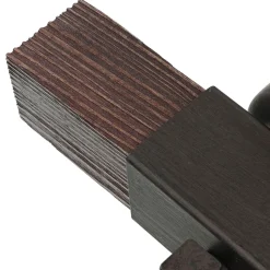 Braune Wandleuchte Echt Holz Metall Made in EU E27