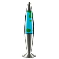 Bunte Lavalampe Blau Wachs Grün JENNY 42cm hoch