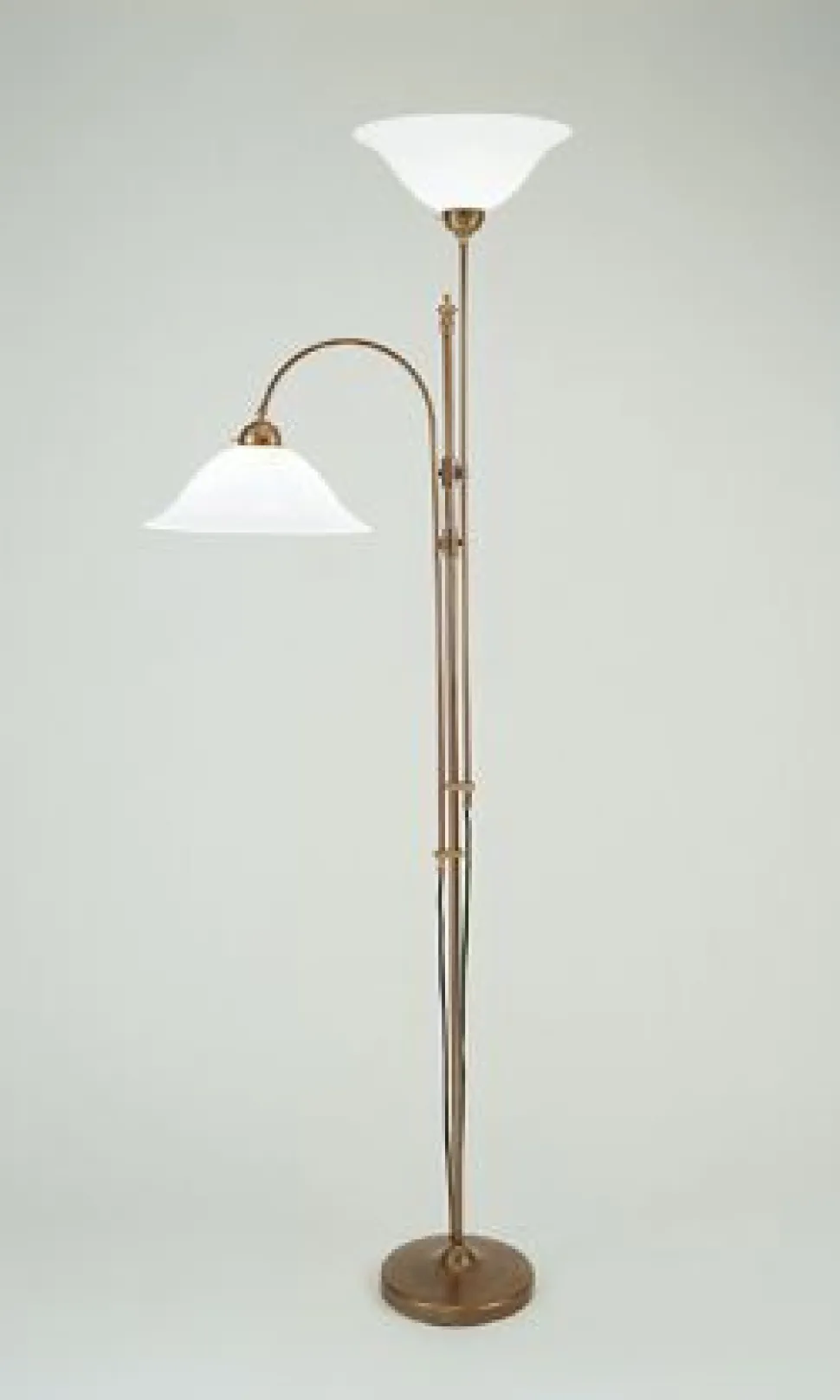 Deckenfluter Berliner Messing Glas E27 200 cm elegant