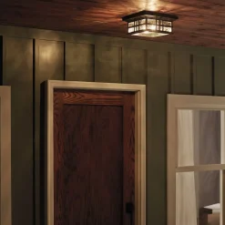 Deckenlampe außen in Bronze antik IP44 E27 Rustikal