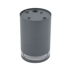 Deckenlampe außen IP44 Ø 11 cm klein Grau für E27