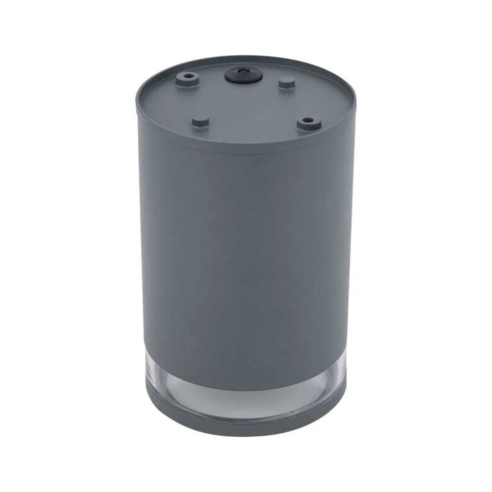 Deckenlampe außen IP44 Ø 11 cm klein Grau für E27