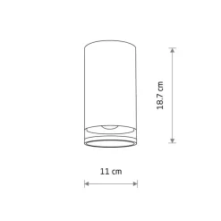Deckenlampe außen IP44 Ø 11 cm klein Grau für E27