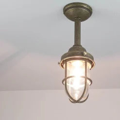 Deckenlampe Außen Maritim Echt-Messing