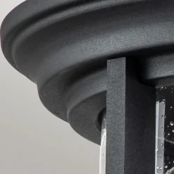 Deckenlampe außen rund Ø 33 cm Schwarz Transparent IP44