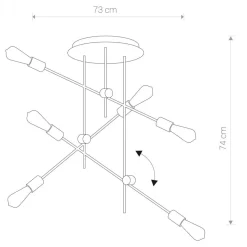 Deckenlampe Axis Schwarz Metall