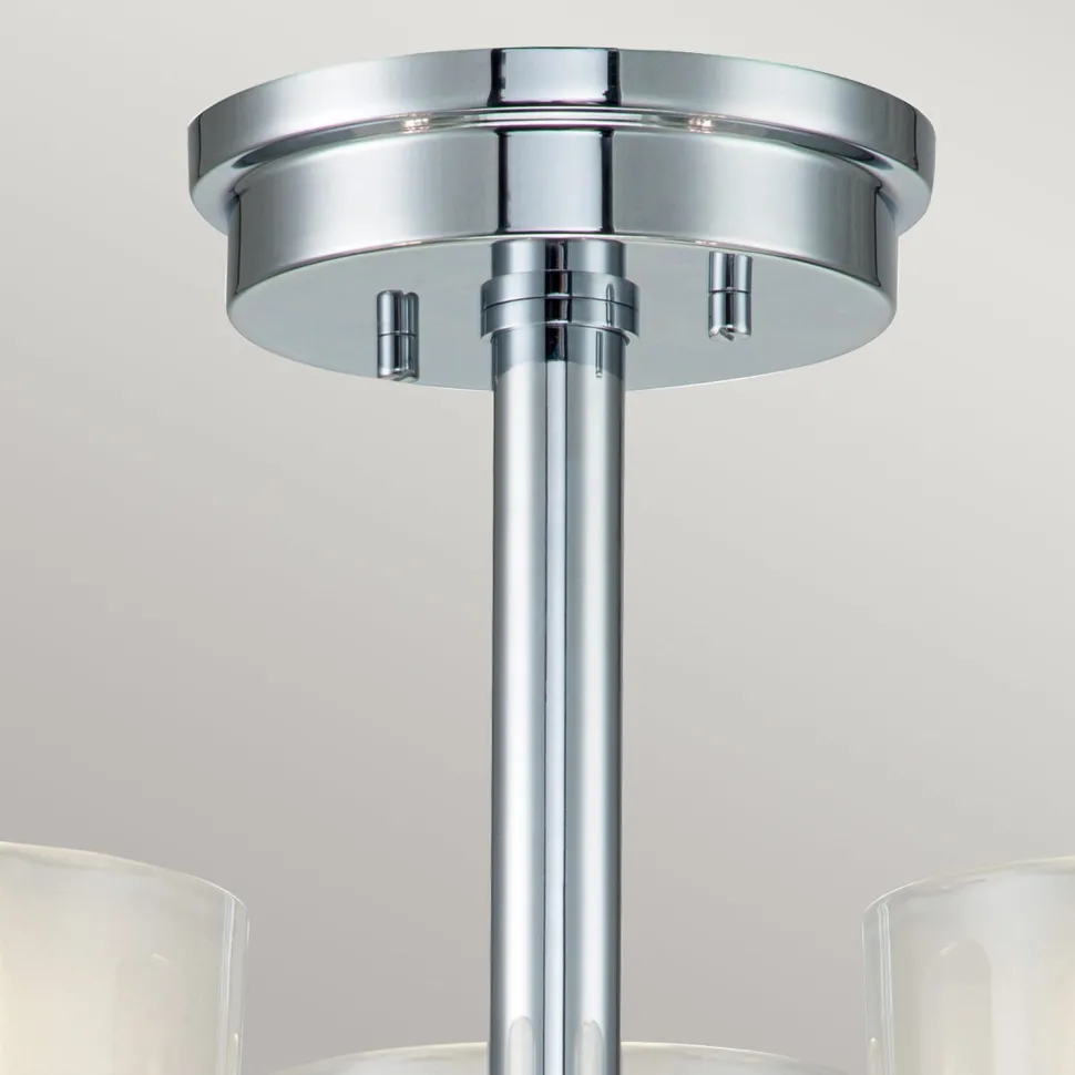 Deckenlampe Bad LED G9 IP44 40,6 cm breit 3000 K Chrom Weiß