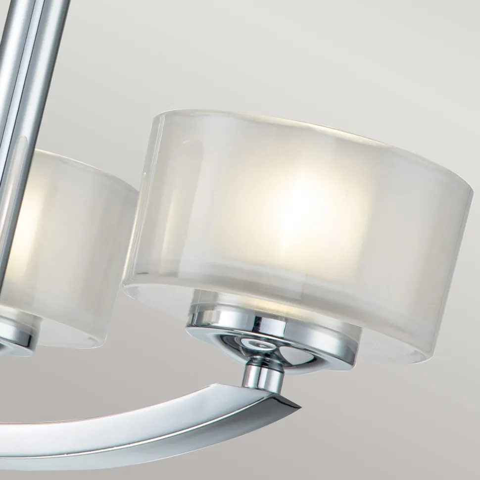 Deckenlampe Bad LED G9 IP44 40,6 cm breit 3000 K Chrom Weiß