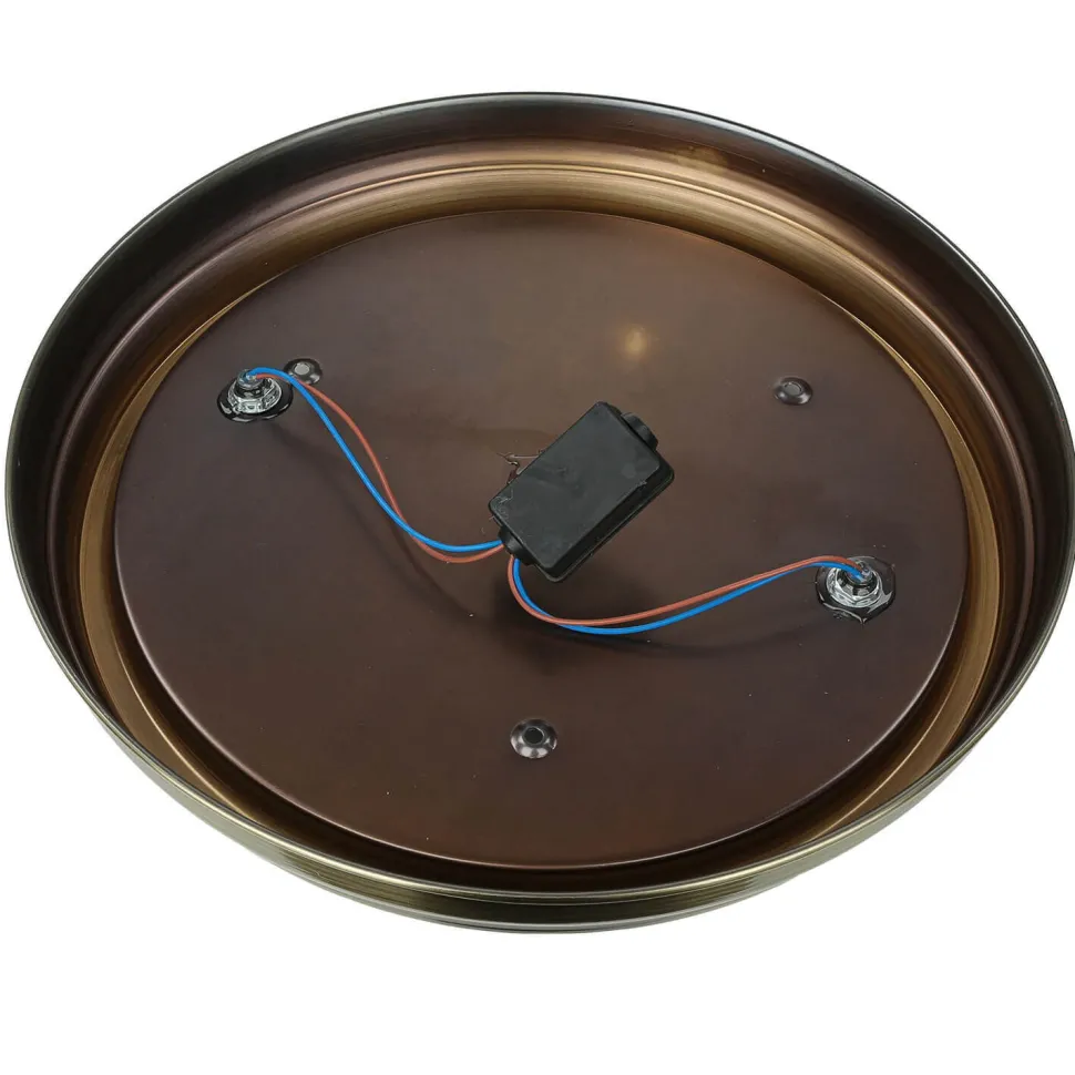 Deckenlampe Badezimmer Ø 35 cm IP44 Messing Antik Weiß 2x E27