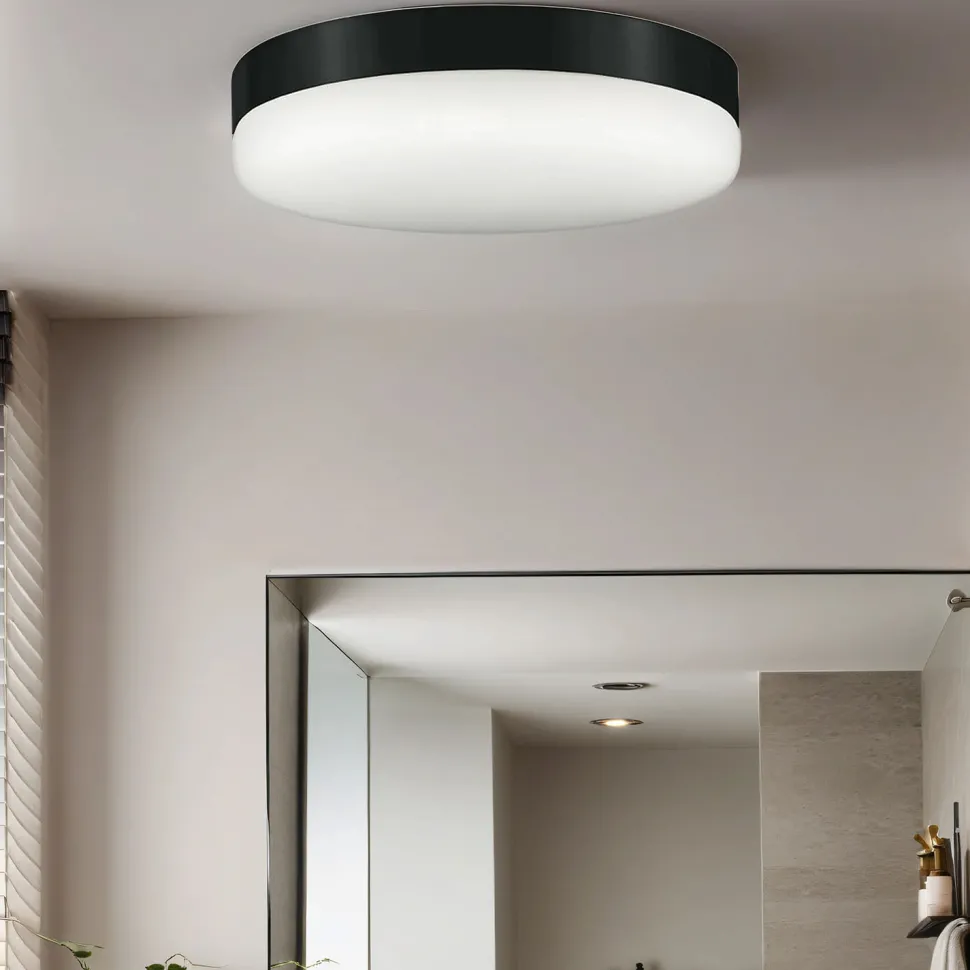 Deckenlampe Badezimmer Glas rund 32 cm