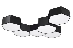 Deckenlampe blendarm Modern flach klein Schwarz 2x E27