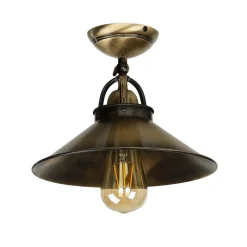 Deckenlampe Bronziert Echt-Messing Handarbeit