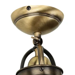 Deckenlampe Bronziert Echt-Messing Handarbeit