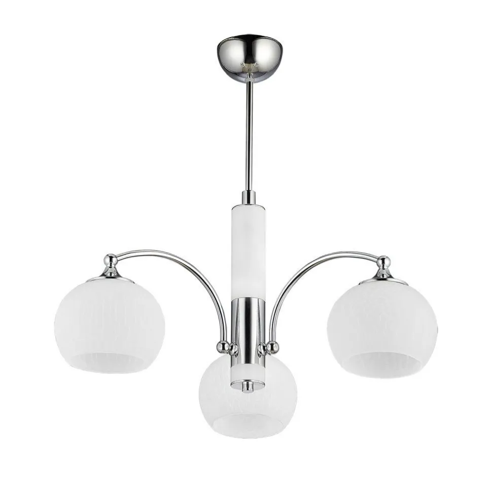 Deckenlampe Chrom Weiß 3-flmg NABO Esszimmer E27