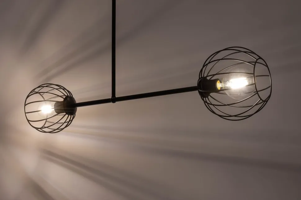 Deckenlampe E27 Schwarz Metall Esstisch RASHA