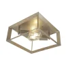Deckenlampe eckig B: 30 cm in Silber-Gold 2x E27 Metall