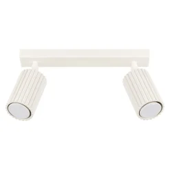 Deckenlampe 2-flammig 30 cm lang klein GU10 in Creme Modern