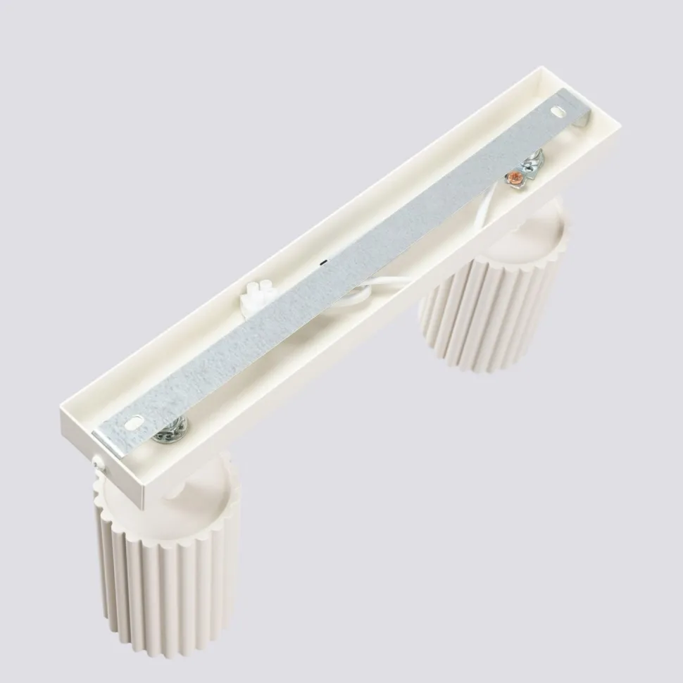 Deckenlampe 2-flammig 30 cm lang klein GU10 in Creme Modern