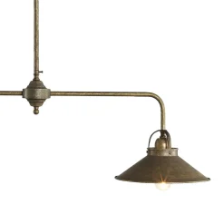 Deckenlampe 2-flammig E27 in Bronze Antik Echt-Messing