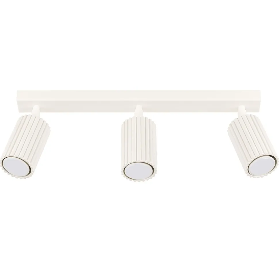 Deckenlampe 3-flammig GU10 B: 45 cm klein in Creme Modern