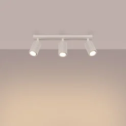 Deckenlampe 3-flammig GU10 B: 45 cm klein in Creme Modern