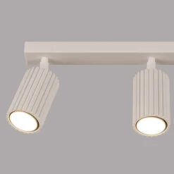 Deckenlampe 3-flammig GU10 B: 45 cm klein in Creme Modern