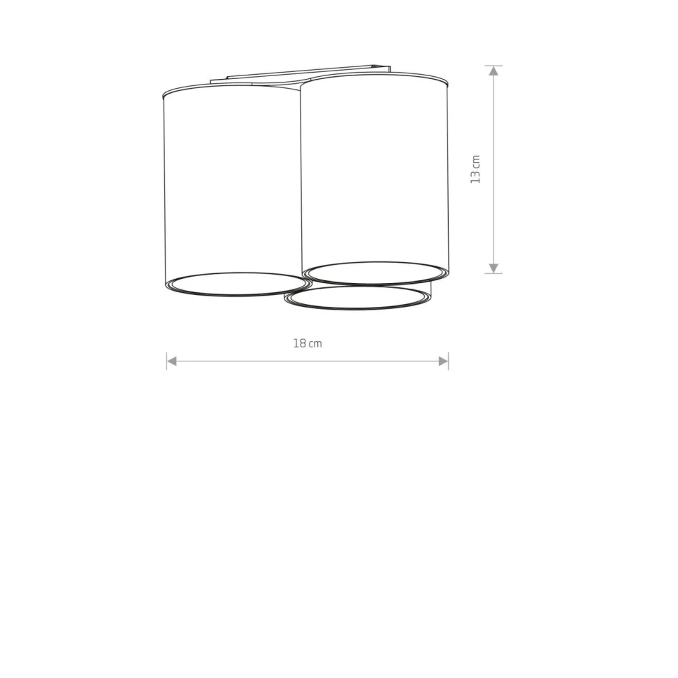 Deckenlampe 3-flammig GU10 Weiß Metall Modern EYE